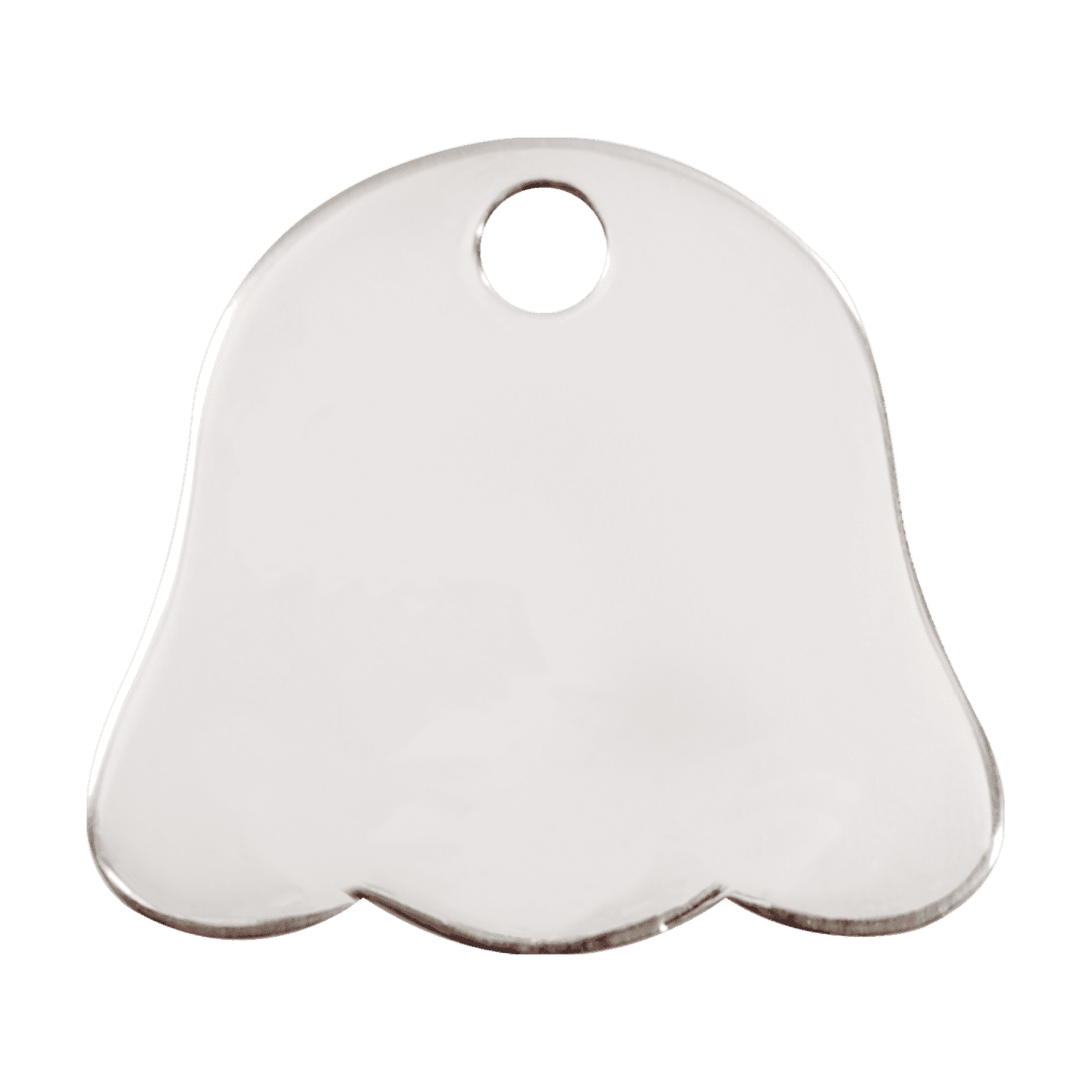 Vue arrière - Médaille personnalisée Red Dingo pour chien ou chat - Plat acier inoxydable - Tête de chien - Talla S