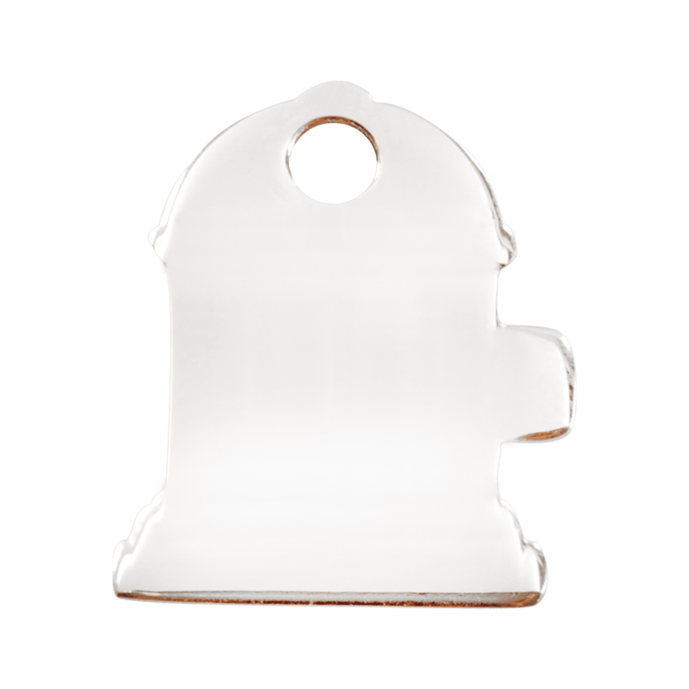 Vue arrière - Médaille personnalisable pour chien Red Dingo - Motif bouche d'incendie - Talla M - Réf : 02-FH-ZZ-ME
