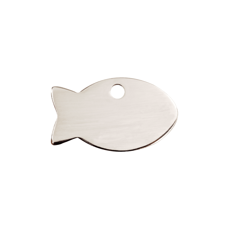 Vue arrière - Médaille personnalisée Red Dingo pour chien/chat - Motif poisson - Talla S