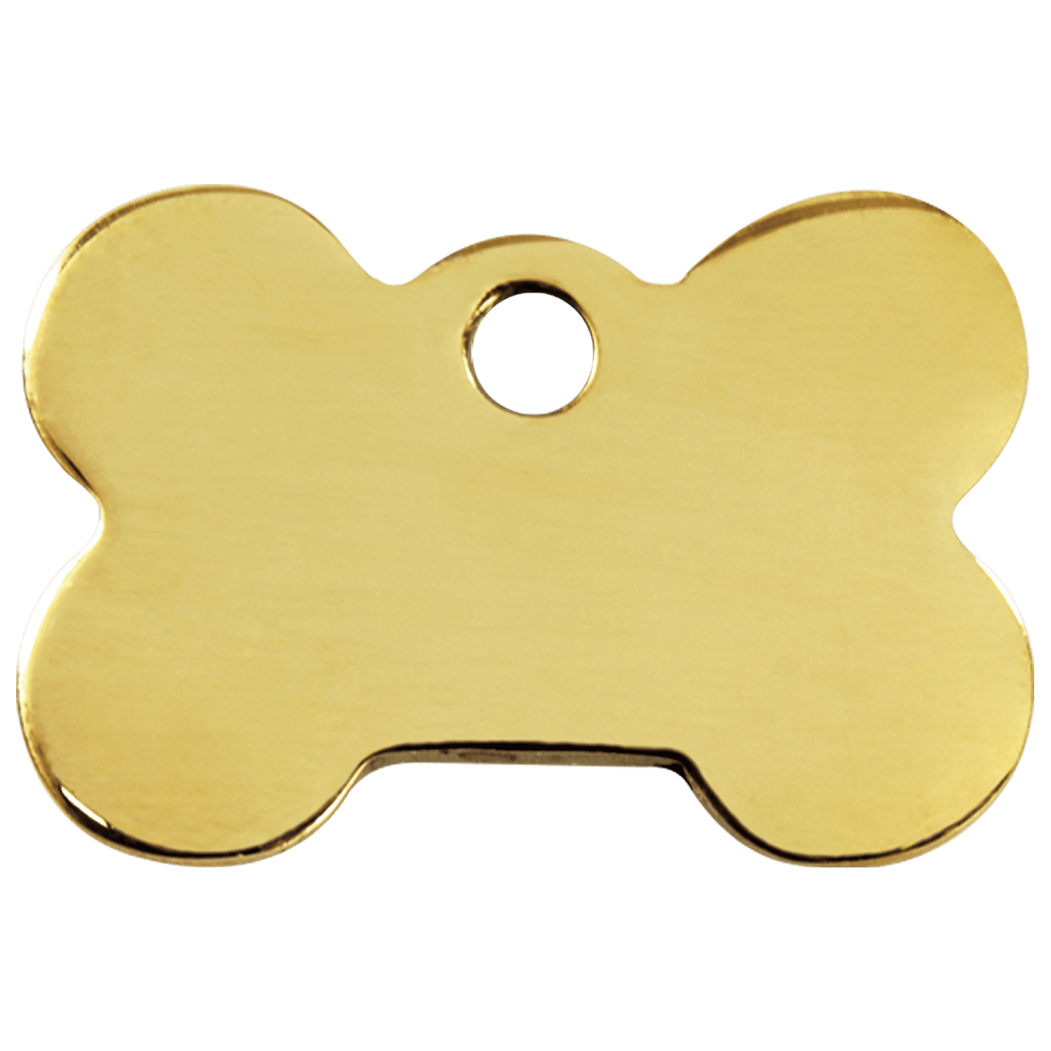 Vue arrière - Médaille personnalisée pour chien Red Dingo Laiton plat Os - Gravure incluse