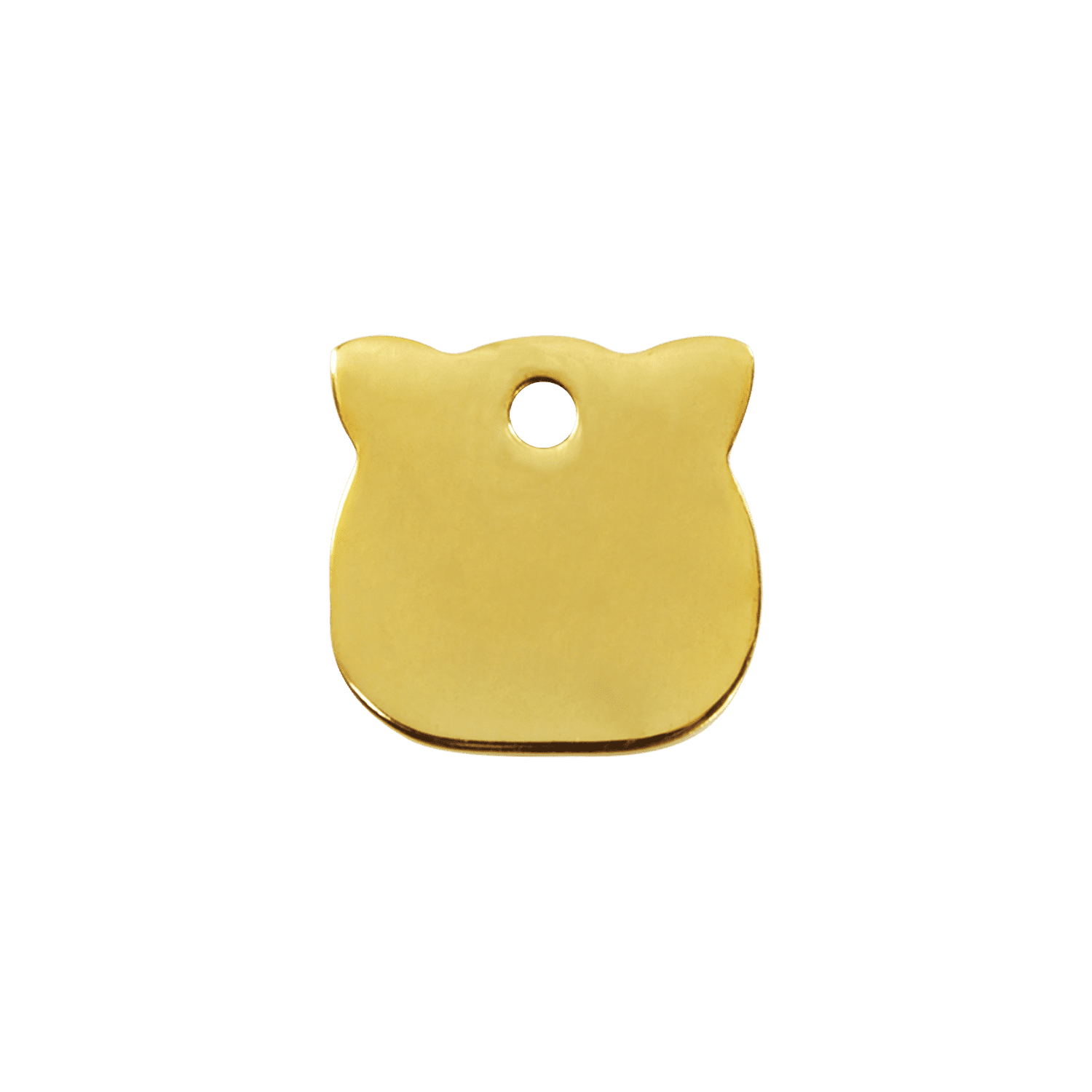 Vue arrière - Médaille personnalisable pour chat Red Dingo Laiton plat tête de chat - Talla S - 03-CH-ZZ-SM