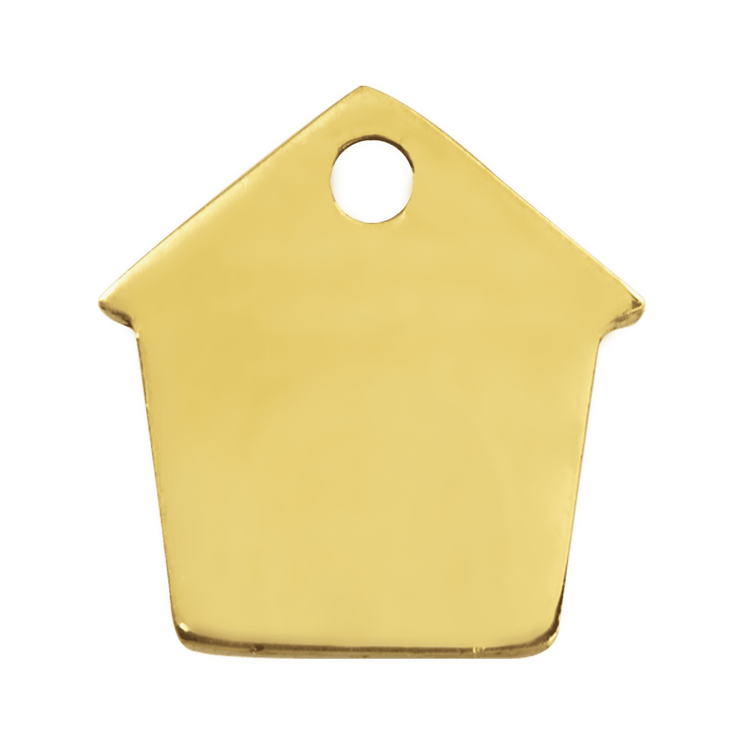Vue arrière - Médaille personnalisée pour chien Red Dingo Laiton plat - Motif Niche - Talla M