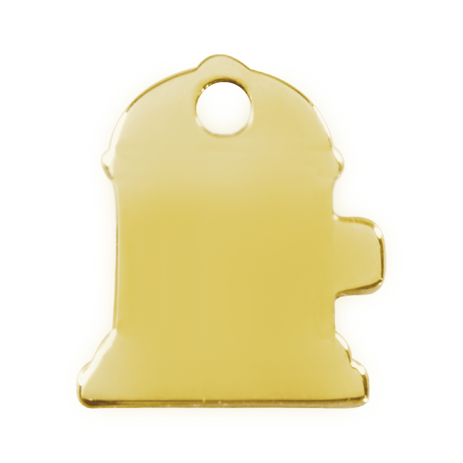 Vue arrière - Médaille personnalisable pour chien Red Dingo Bouche d'incendie L - Gravure incluse
