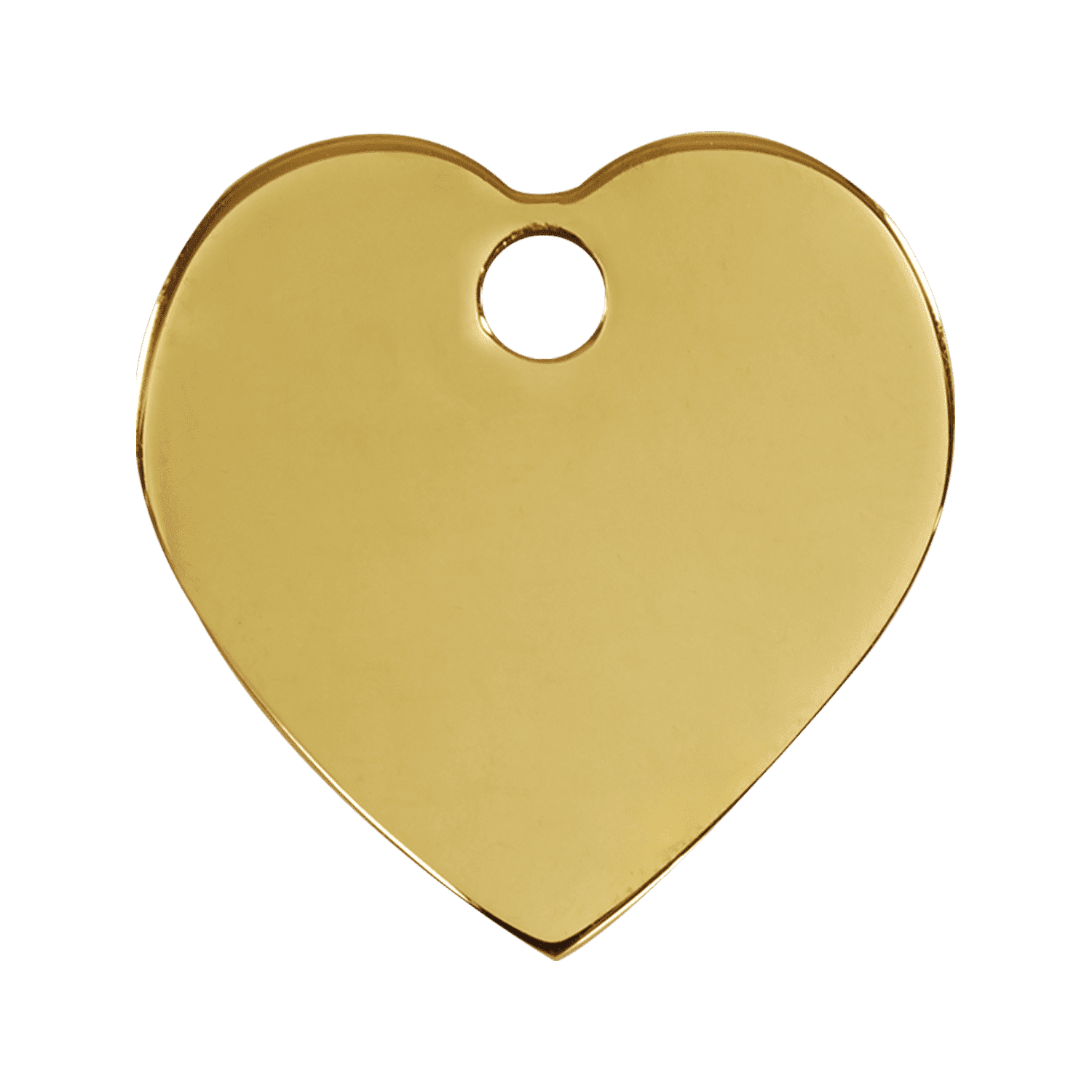 Vue arrière - Médaille personnalisée pour chien Red Dingo cœur en laiton plat - Talla L - 03-HT-ZZ-LG