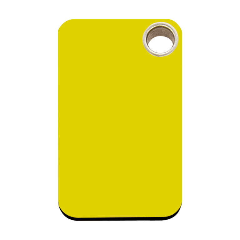 Vue arrière - Médaille personnalisable pour chien/chat Red Dingo jaune S - gravure incluse