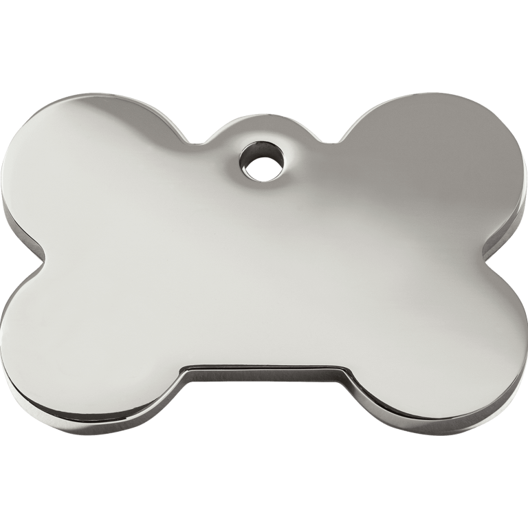 Vue arrière - Médaille personnalisée Red Dingo Swarovski Os pour chien - Talla M - 08-BN-ZZ-ME